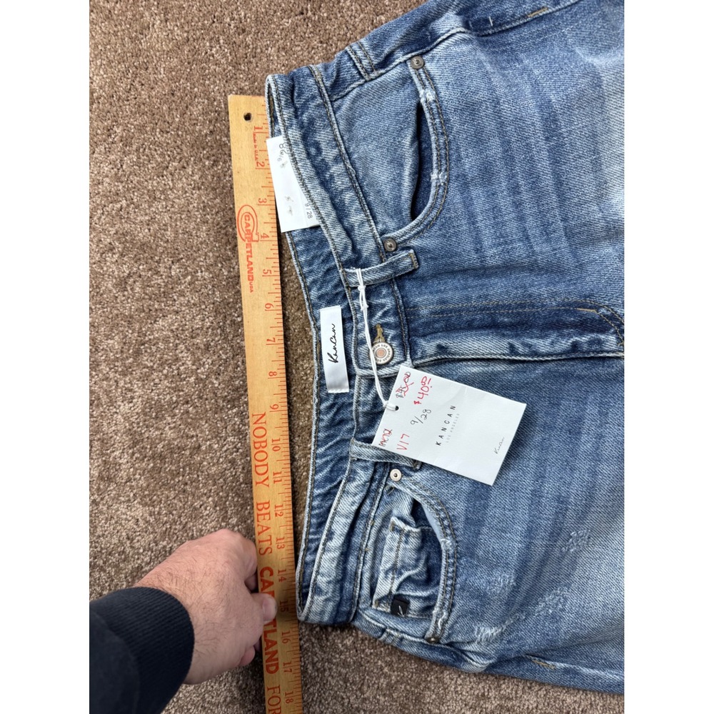 KanCan Relaxed Fit Distressed High Rise Jeans Medium Wash Size 9/28 NEW - Picture 9 of 16